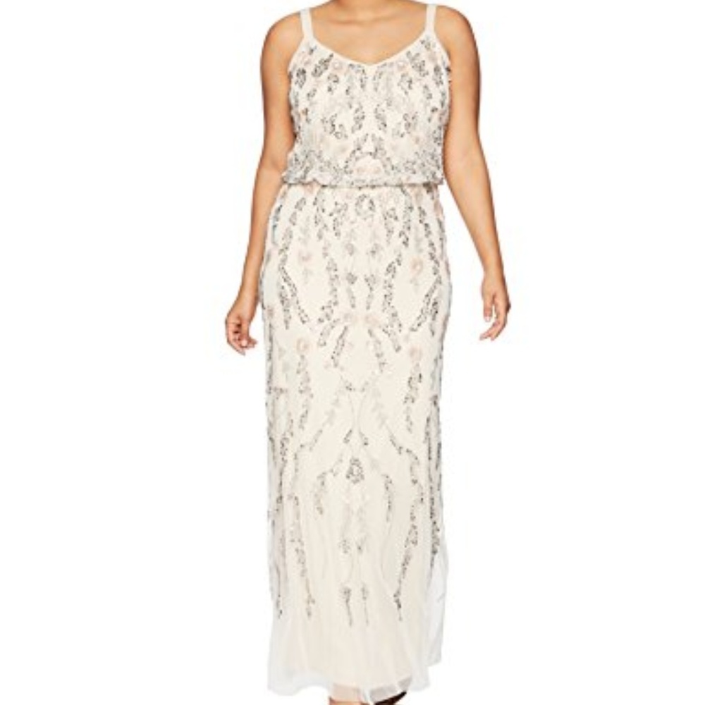 Adrianna Papell Long Spaghetti Strap Blouson